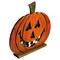 13" LED Lighted Jack-O-Lantern Wooden Halloween Decoration